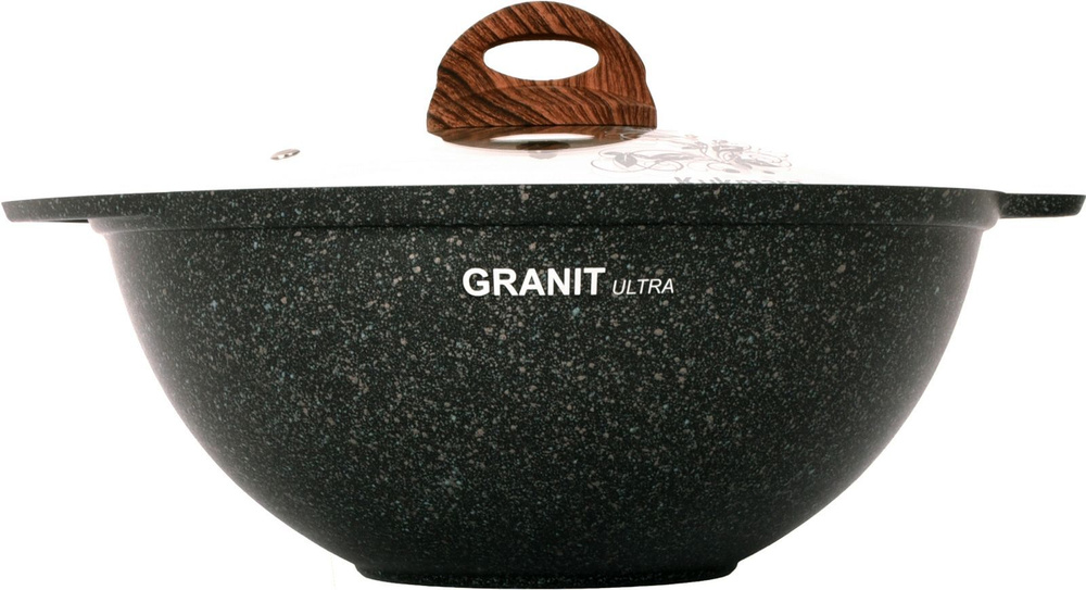 Казан Kukmara 3,5 л Granit Ultra original, алюминий, стеклянная крышка 26см, кго37а  #1