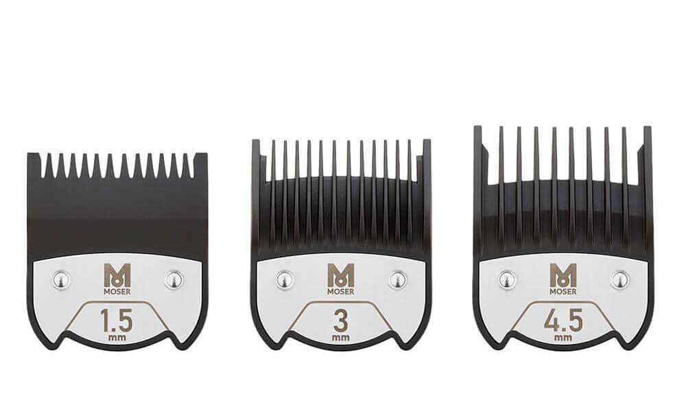 Набор магнитных насадок Moser Magnetic Premium 1801-7010 для парикмахерских машинок, 1,5, 3, 4,5 мм  #1