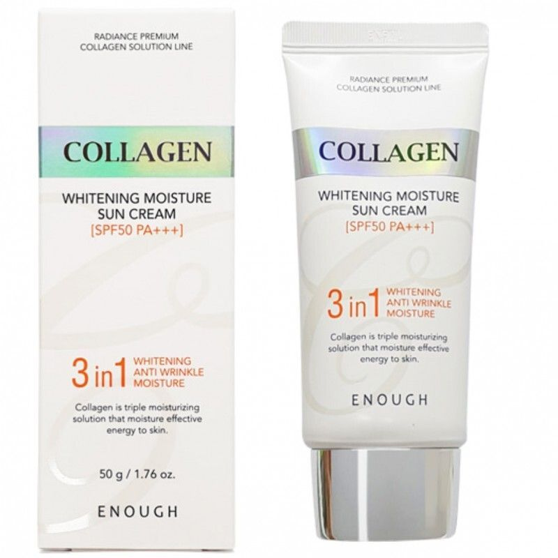 Enough Collagen 3in1 Whitening Moisture Sun Cream SPF50 PA+++ солнцезащитный крем с коллагеном (50мл.) #1