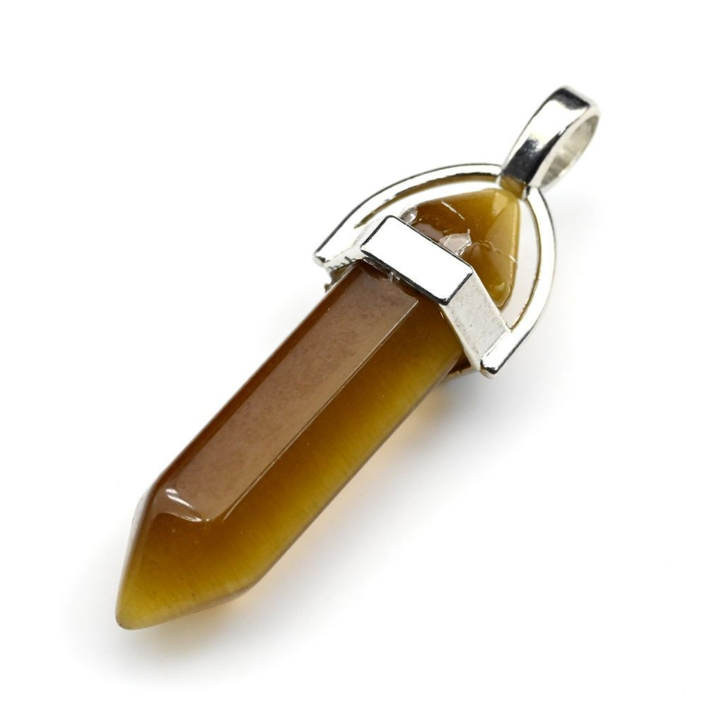 Подвеска на шею женская кристалл - маятник из кошачьего глаза GUSACHI ...