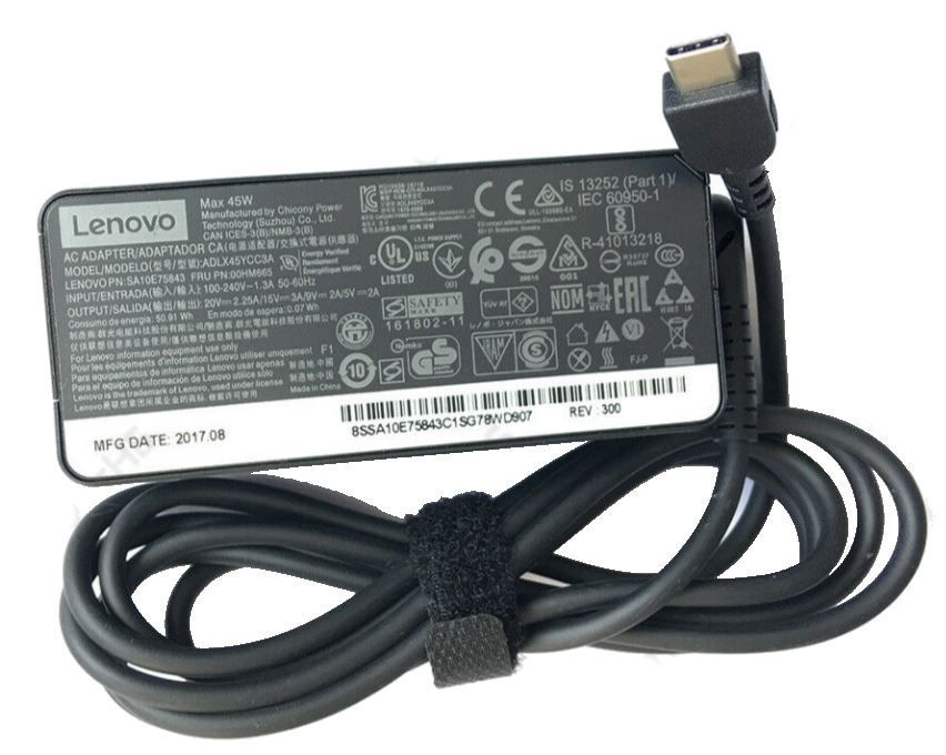 Блок питания для ноутбука Lenovo 5V, 12V, 20V/2.25A, Type-C, 45W, ORG ...