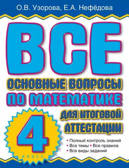 Все основные вопросы по математике для итоговой аттестации. 4 класс ...