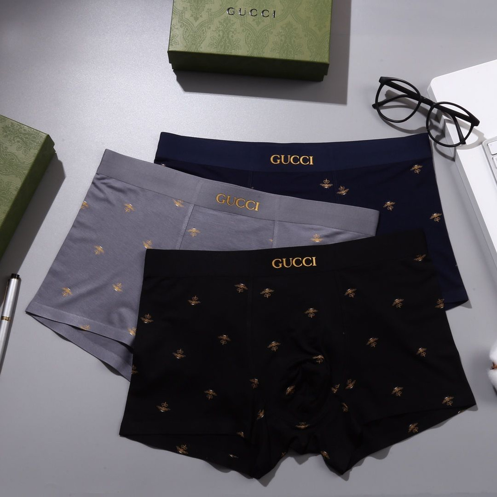 Трусы брифы Gucci, 3 шт #1