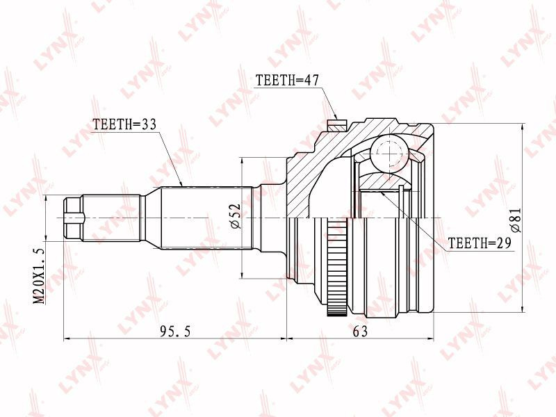 ШРУС наружный для CHEVROLET, DAEWOO / CO1809A #1