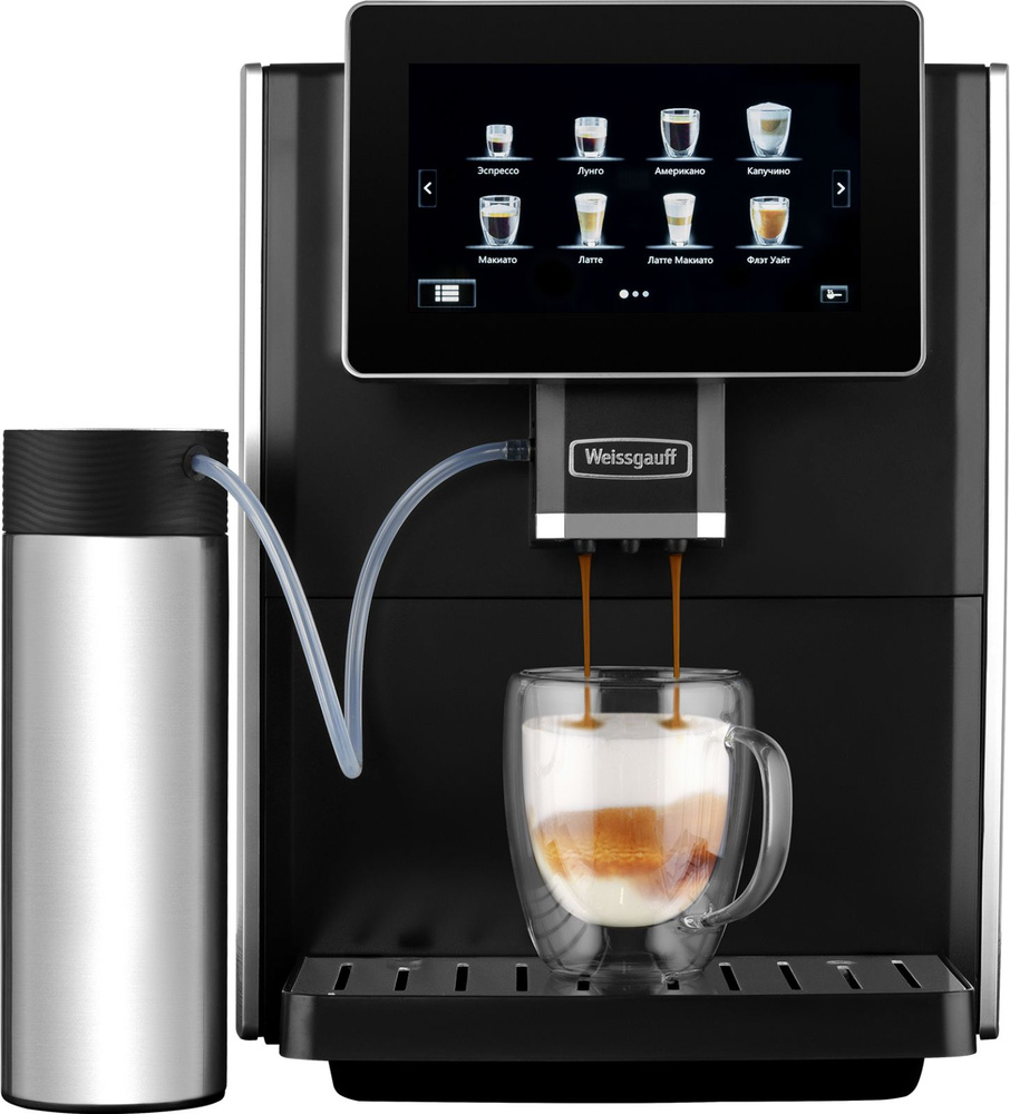 Weissgauff Автоматическая кофемашина WCM-575 Touch Cappuccino, черный