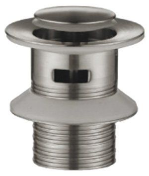 Донный клапан с системой Клик-клак с переливом, нержавеющая сталь, сатин BelBagno BB-PCU-01-IN  #1