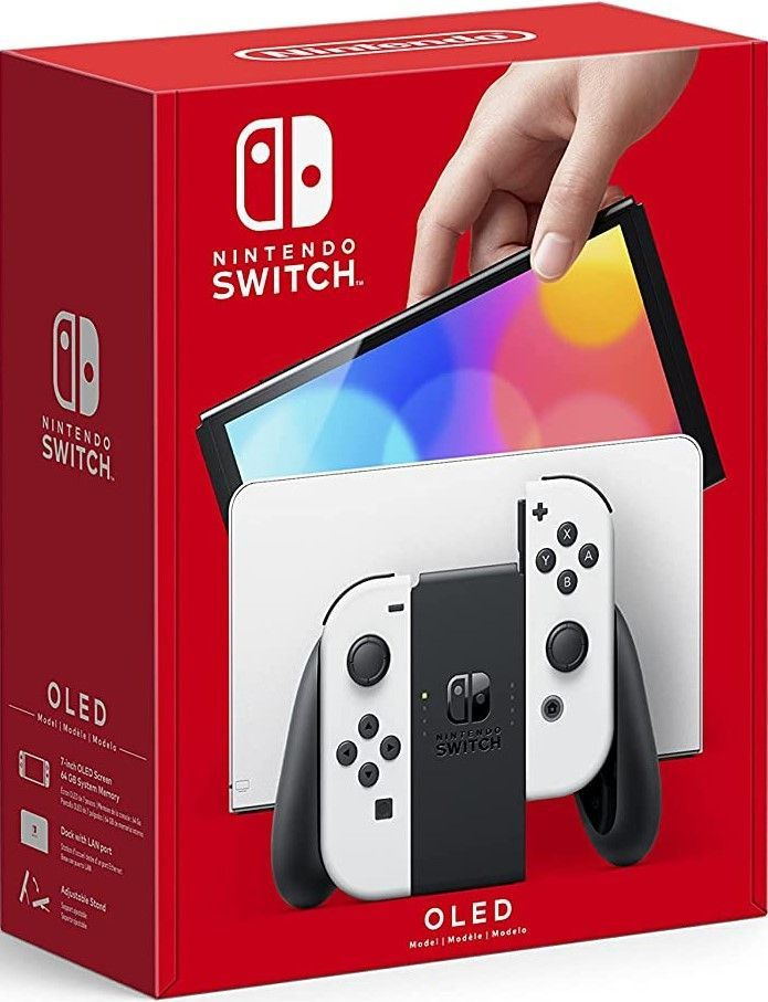 Игровая консоль Nintendo Switch OLED 64 ГБ, белая #1