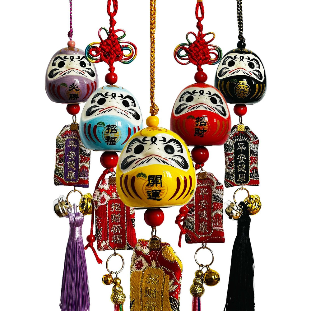 Набор японских подвесок ДАРУМА 5шт. 29см - купить Сувенир по выгодной ...