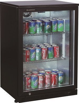 Холодильная витрина HURAKAN HKN-DBB130H, барный шкаф, холодильник для напитков, объем 138 л, 0.18 кВт, #1