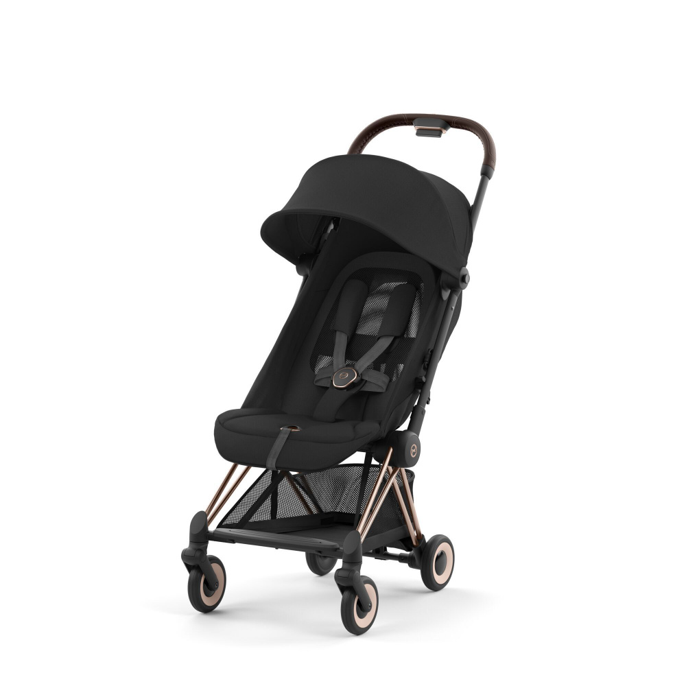 Прогулочная коляска Cybex Coya Sepia Black на шасси Rosegold идеальна для прогулок, багажа, ручной клади, #1