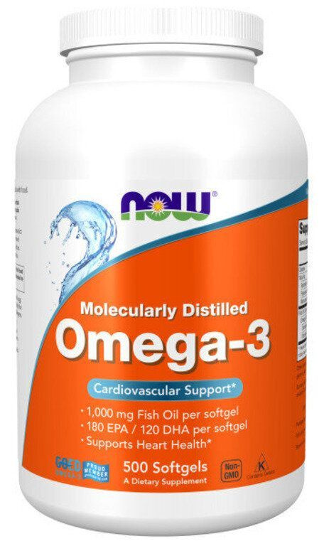 Омега-3" ("Omega-3") (капсулы массой 1400 мг), NOW Foods, 500 капсул ...
