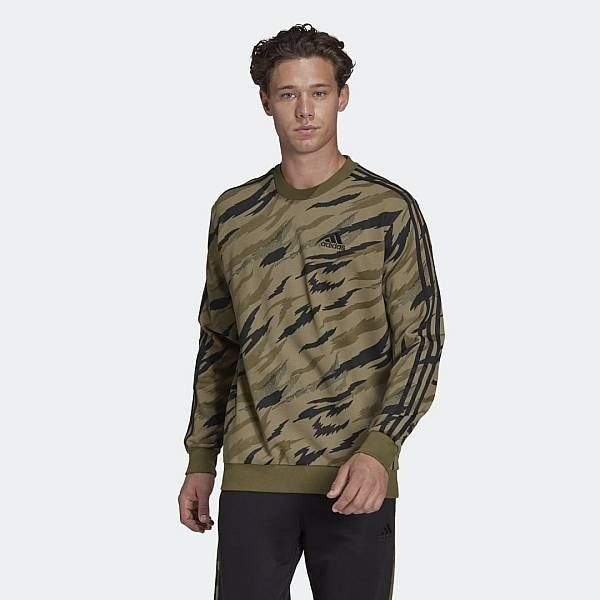 Adidas essentials camo crew 2024 sweat