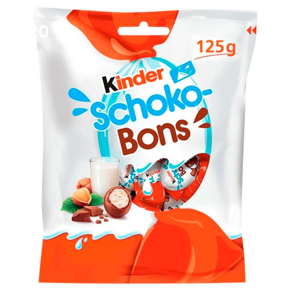 Шоколадные яйца Kinder Schoko-Bons с молочно-ореховой начинкой (Германия), 125 г  #1