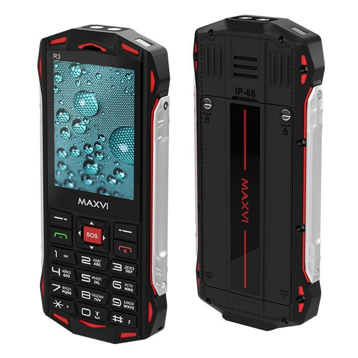 Мобильный телефон Maxvi R3 Red водозащита IP68 #1