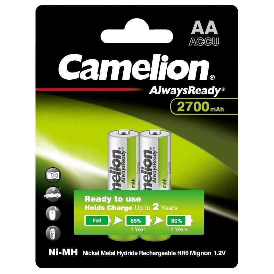 Аккумулятор Camelion AA Always Ready 2700mAh BL2 NH-AA2700BP2, 2шт. #1