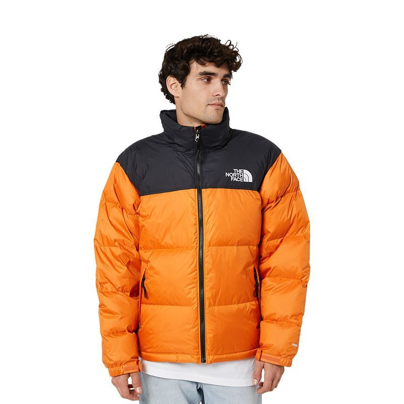 North face deals orange nuptse jacket