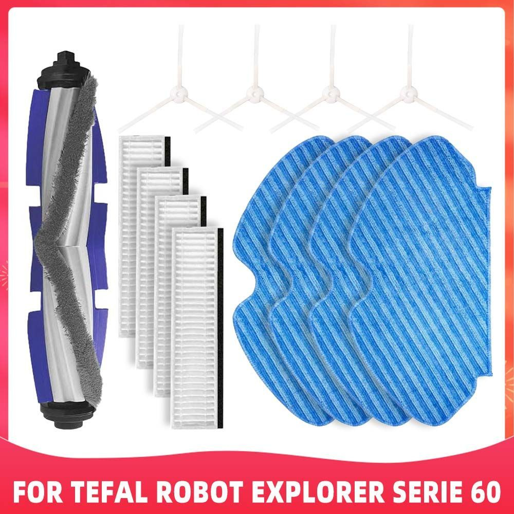 4 Spazzole Laterali Di Ricambio Per Tefal Rowenta Serie 60 – Compatibili Con RG7447, RG7455, RR7455
