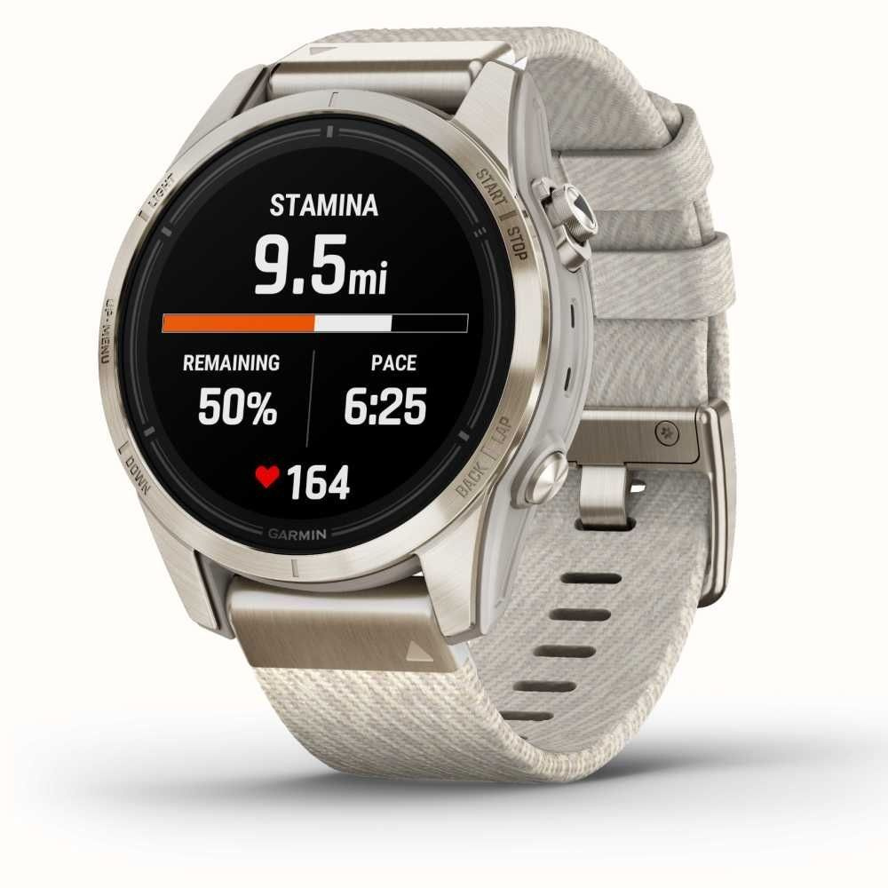 Часы Garmin Epix Pro (Gen 2) Sapphire кремового цвета с меланжевым нейлоновым ремешком (42 мм) 010-02802-20 #1