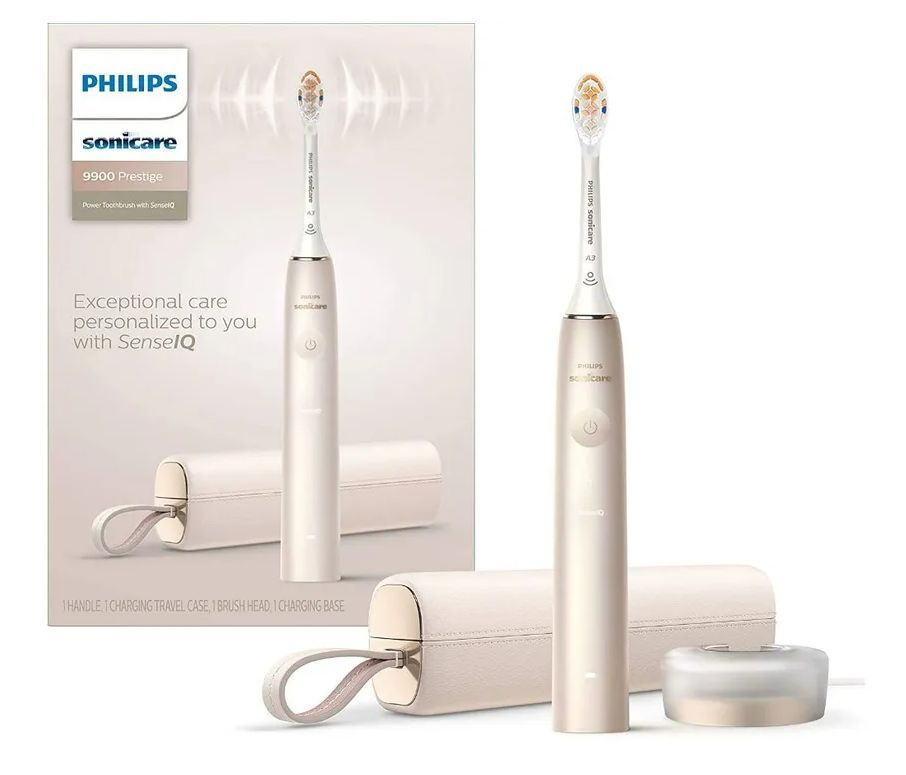 Электрическая зубная щетка Philips Sonicare 9900/HX9996，темно-синий, золотой  #1