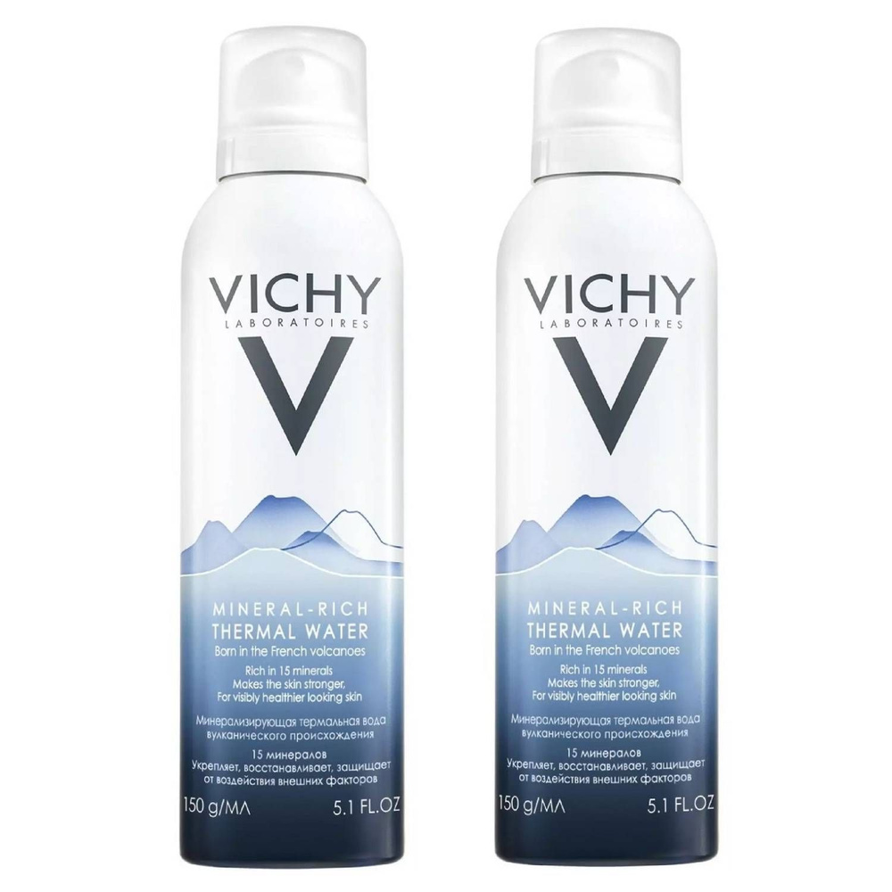Vichy Высокоминерализованная термальная вода Thermal Water, 2 х 150 мл ...