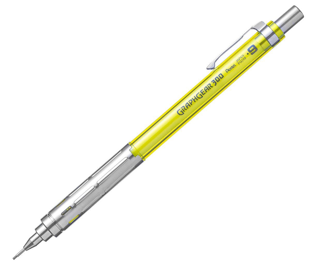 Механический карандаш PENTEL GRAPHGEAR 300 PG319-TGX 0.9 мм желтый корпус  #1