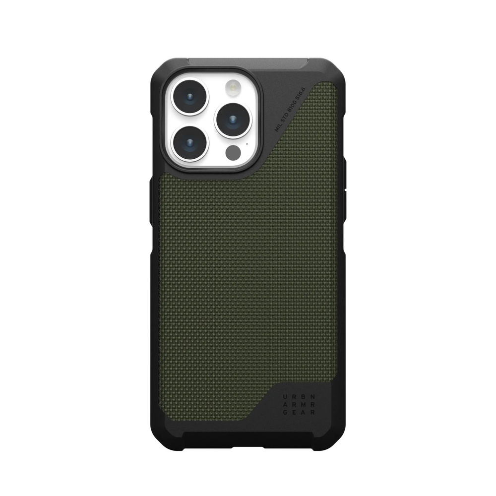 Защитный чехол с поддержкой MagSafe UAG Metropolis LT Case для iPhone 15  Pro Max (Оливковый кевлар / Kevlar Olive)