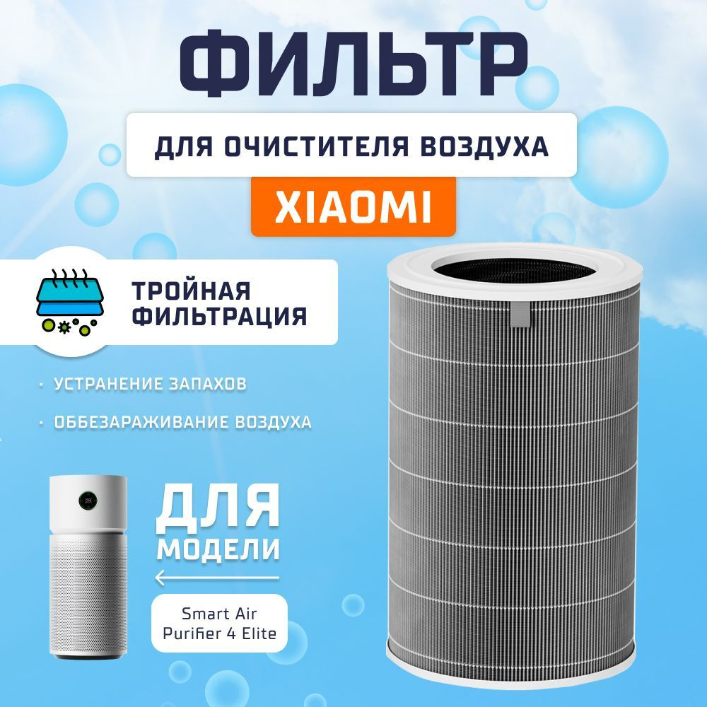 Фильтр для очистителя воздуха Smart Air Purifier Elite Filter (AFEP7TFX19)  GLOBAL черный - купить с доставкой по выгодным ценам в интернет-магазине  OZON (1193201304)