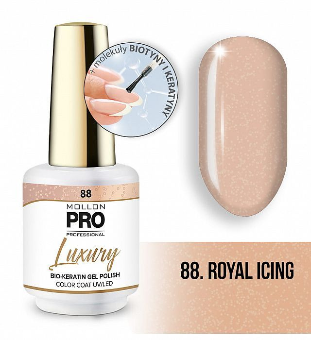 Mollon Pro/ Гель-лак LUXURY COLOR COAT №88 ROYAL ICING (8 ml) #1