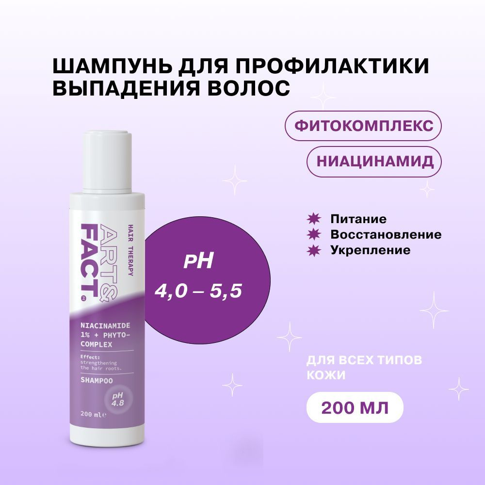 ART&FACT. / Шампунь для профилактики выпадения волос с ниацинамидом 1% ...