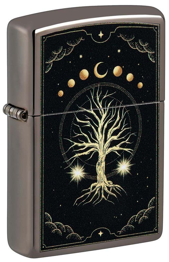 Зажигалка бензиновая Mystic Nature Design ZIPPO 48636 черная кремниевая  #1