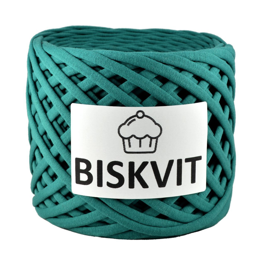 Трикотажная пряжа Biskvit (Бисквит) цвет Петроль, 330гр. 100м. (100% хлопок), 1 моток.  #1