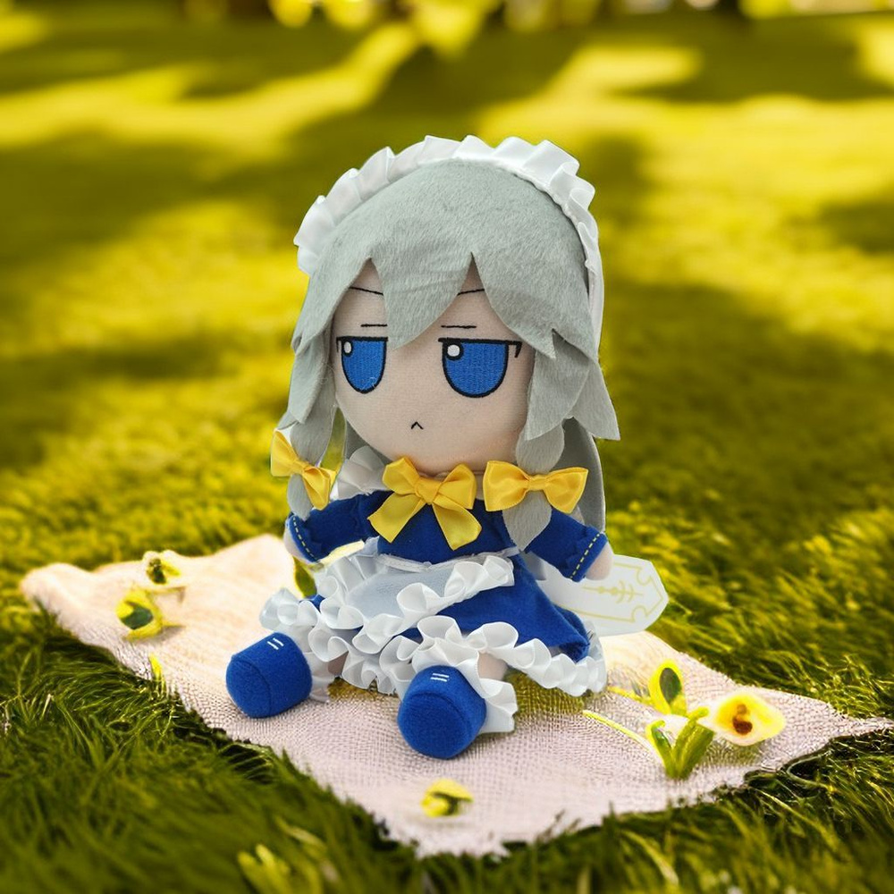 Аниме Мягкие Игрушки TouHou Project Fumo Izayoi Sakuya / Сакуя Изаёи Игрушка Антистресс 20 CM  #1