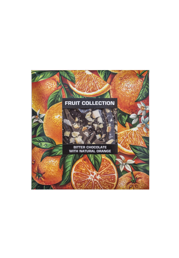 Темный шоколад 55% с натуральным апельсином,фруктовая коллекция, 80гр., World &Time  #1