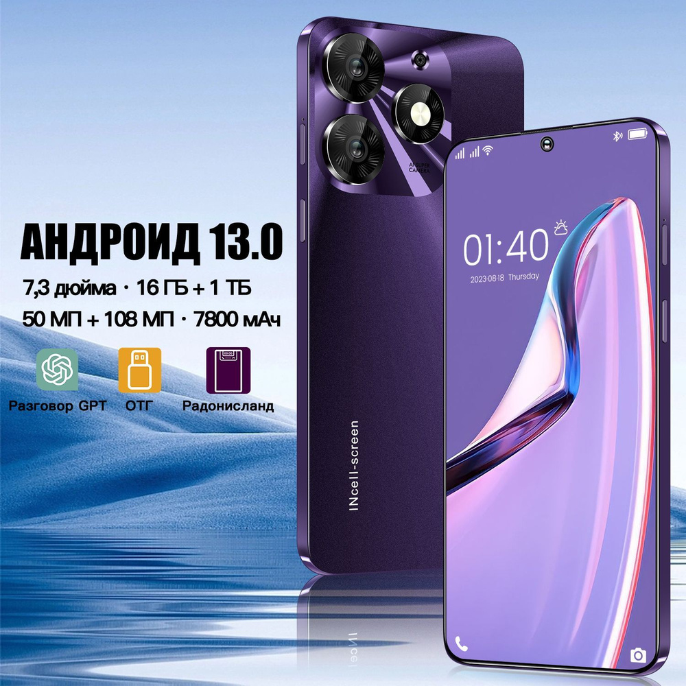 Смартфон Tecno Spark 10 pro 128 ГБ, фиолетовый