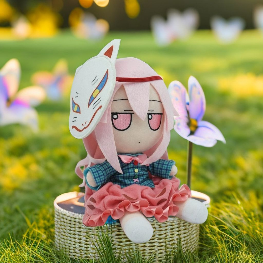 Аниме Мягкие Игрушки TouHou Project Fumo Hata no Kokoro / Хата-но Кокоро Игрушка Антистресс 20CM  #1