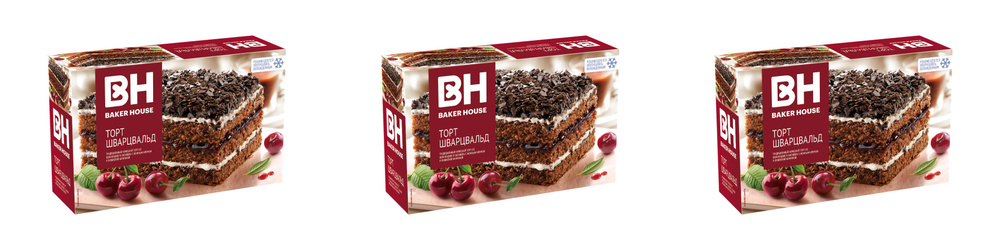 Baker House Торт шварцвальд,350 г., 3 уп. - купить с доставкой по ...