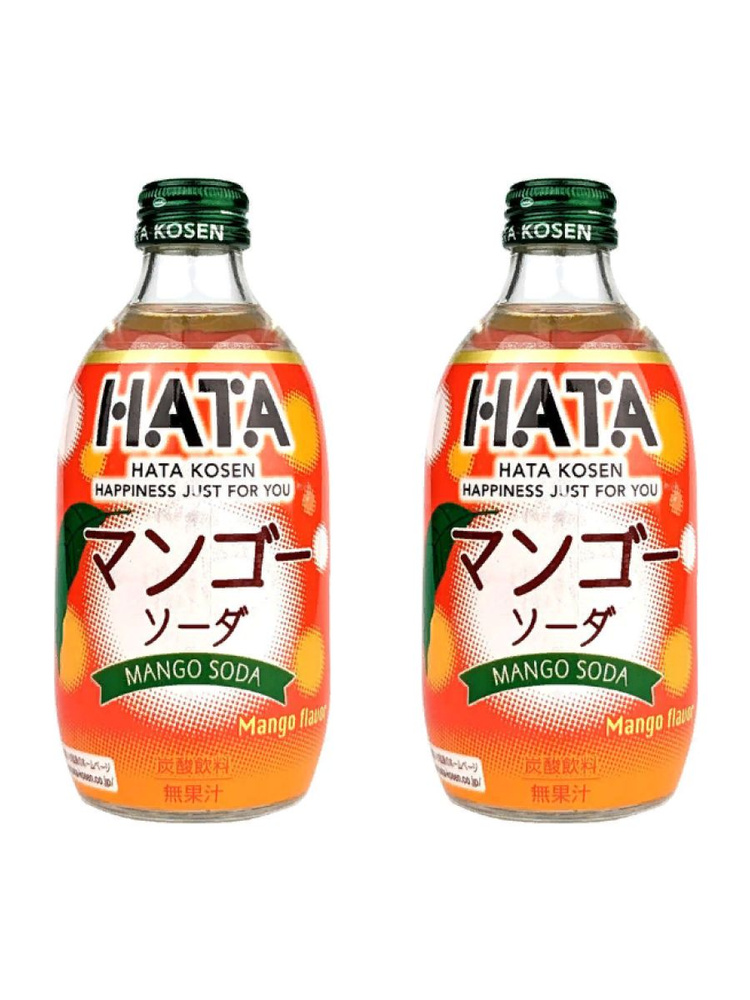 Газированный напиток Hata Kosen Ramune Манго Сода 300мл х 2шт #1
