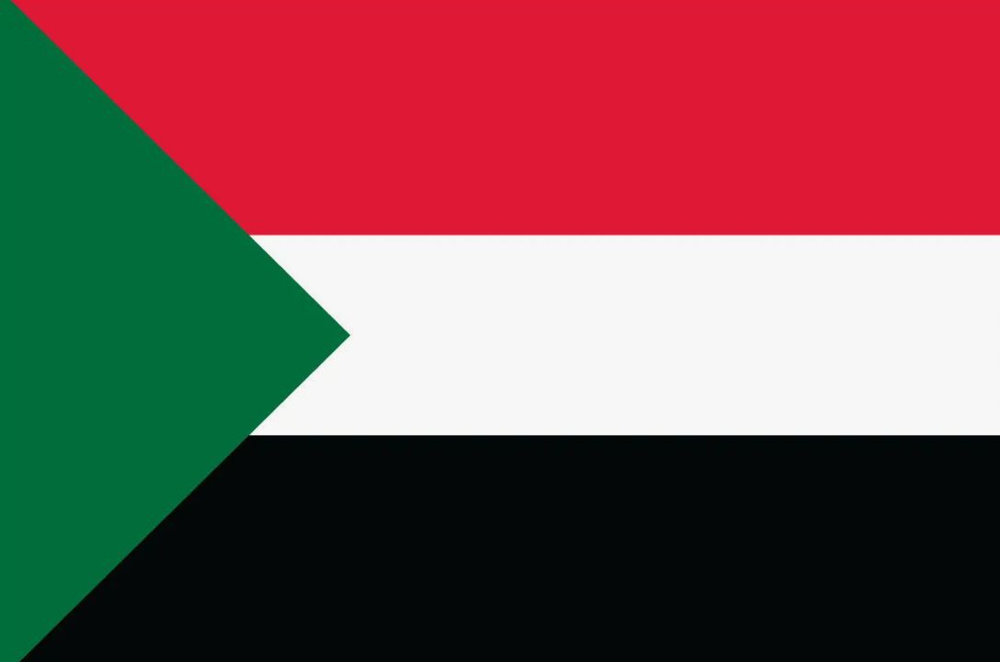 Двусторонний флаг Судана 40х60 см на лодку, катер или яхту с люверсами  #1