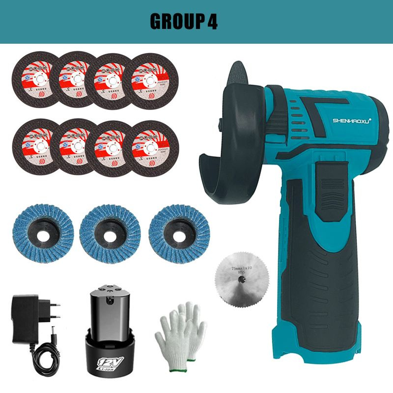 Супер беспроводная угловая шлифовальная машина 12 В, мини-бесщеточный ...