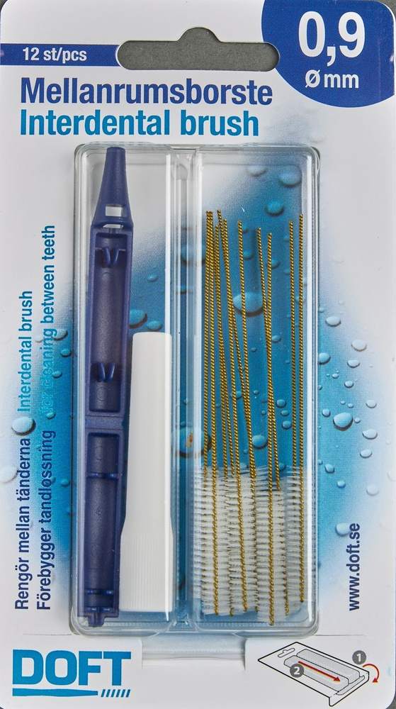 Межзубные ершики DOFT со сменной щетиной 0,9 мм. (12 шт.) #1