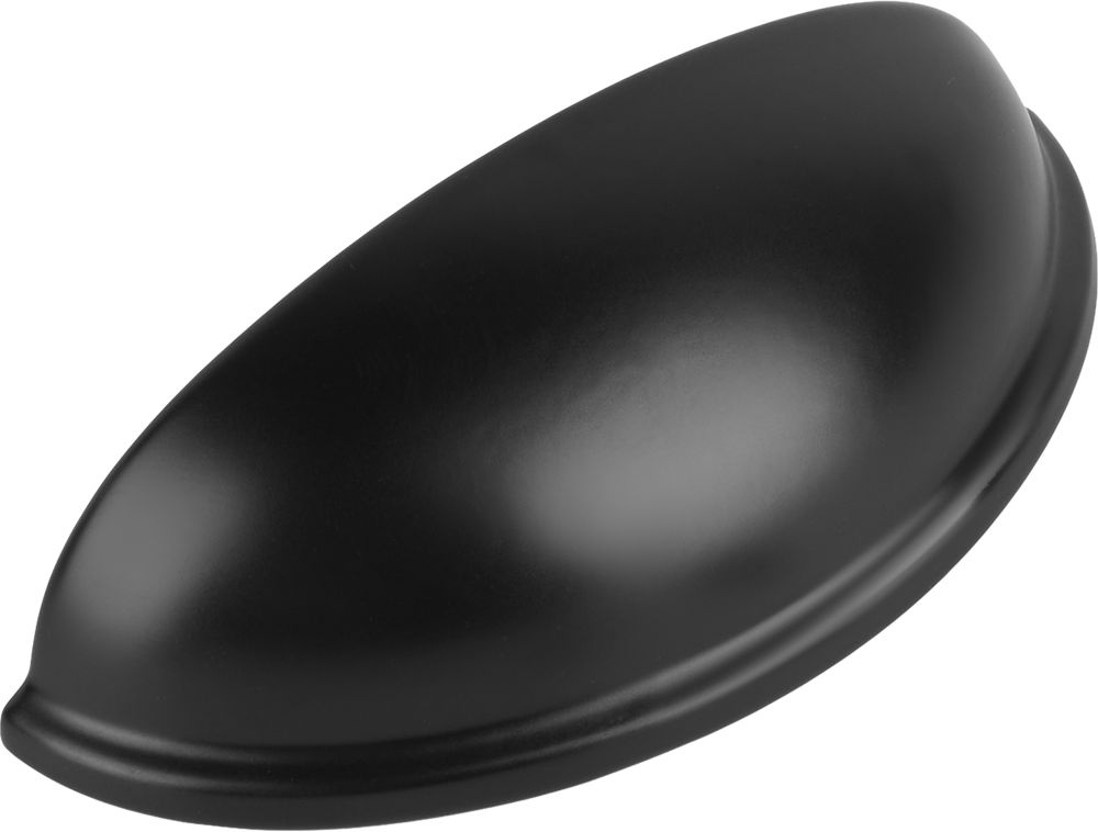 Ручка-кнопка мебельная Блэкшелл 76 мм цвет черный #1