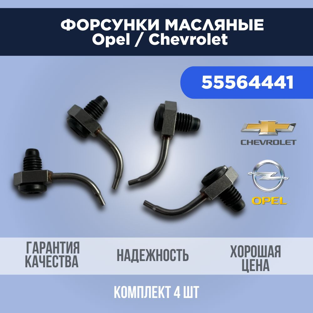 Комплект, масляные форсунки 4 шт для Опель и Шевроле Z18XER, Z16XER - арт.  55564441 - купить по выгодной цене в интернет-магазине OZON (1292062255)