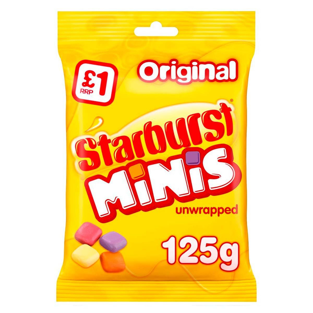 Жевательные конфеты Starburst Minis Original со вкусом фруктов (Ирландия), 125 г  #1