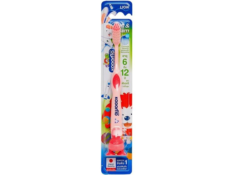 зубная щетка для детей от 6 до 12 лет Lion Kodomo Soft & Slim Toothbrush 6-12 years  #1