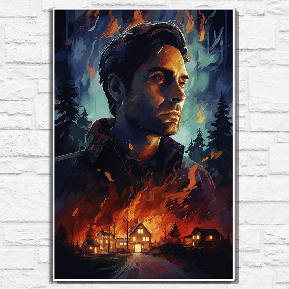 Картина по номерам на холсте игра Alan Wake (Алан Вейк, PS, XBOX, SWITCH,  PC) - 13146 В 60x40