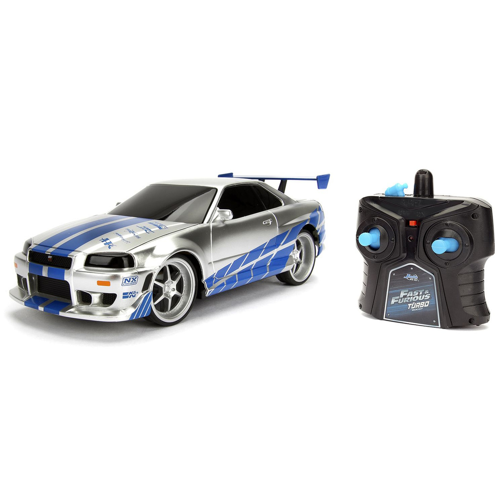 Jada Toys Р/У Модель Машинки Форсаж 1:24 Fast & Furious R/C 2002 Nissan  Skyline GT-R (BNR34) 99371 - купить с доставкой по выгодным ценам в  интернет-магазине OZON (1323310508)