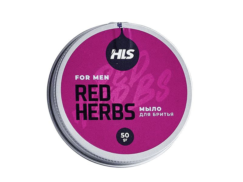 Мыло для бритья HLS "RED HERBS" (жировое) 50гр #1