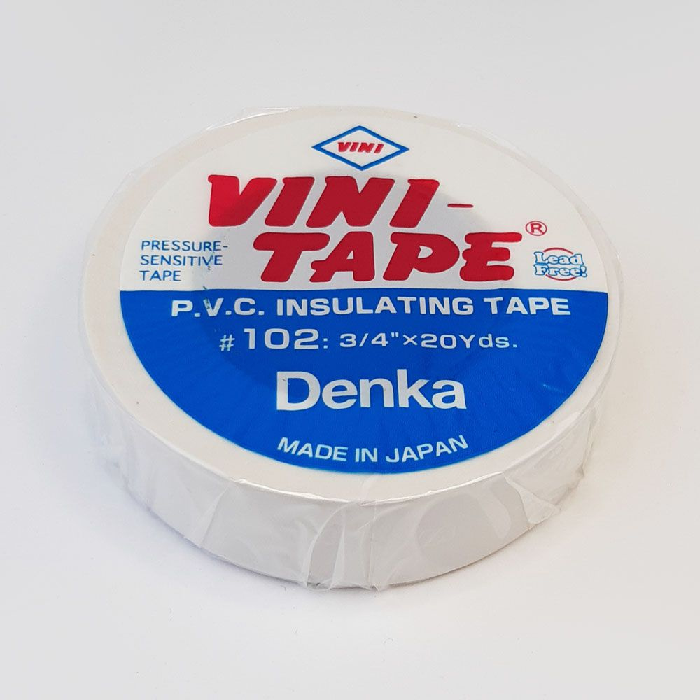 Denka Vini-Tape 102 * 1шт 20метров * 19мм * белая ПВХ изолента, большой моток  #1