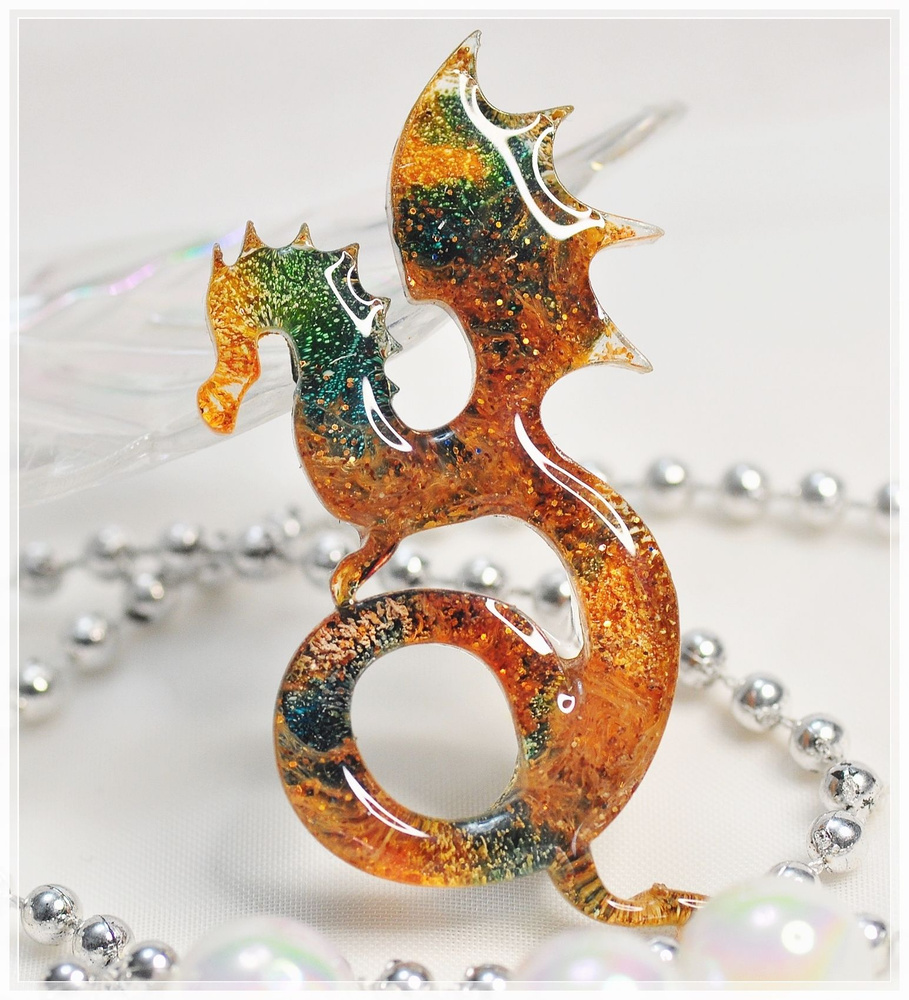 Сувенир дракон магнит из эпоксидной смолы ручной работы символ 2024 ...