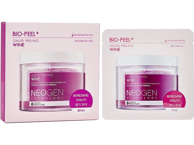 Диски для лица, тревел-формат Neogen BIO-PEEL+ GAUZE PEELING WINE #1